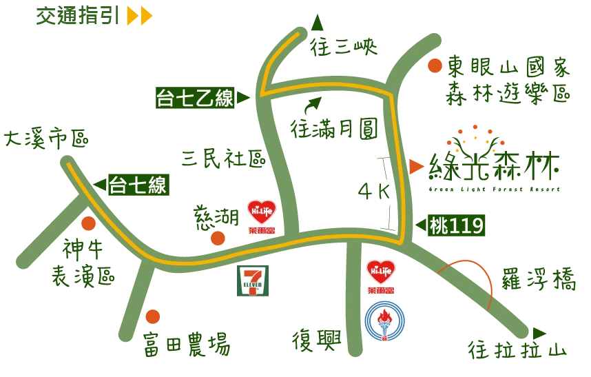 綠光森林地圖指引